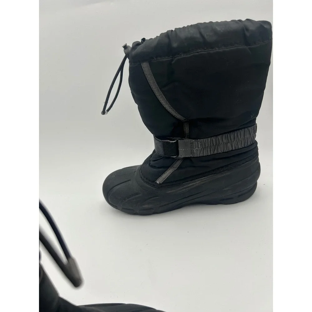 Sorel Yoot Pac Nylon Black Winter Snow Boots Kids Size 3 NY1965-016 Waterproof